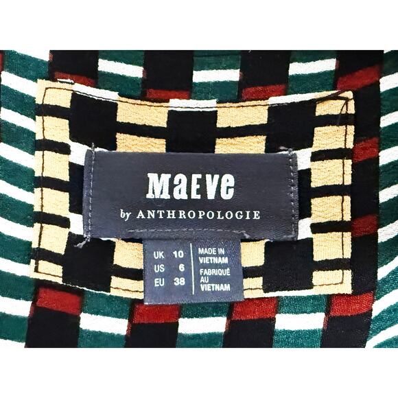 Anthropologie x Maeve Women's Gianna Long Sleeve V Neck Tunic Dress Professional - Picture 10 of 12